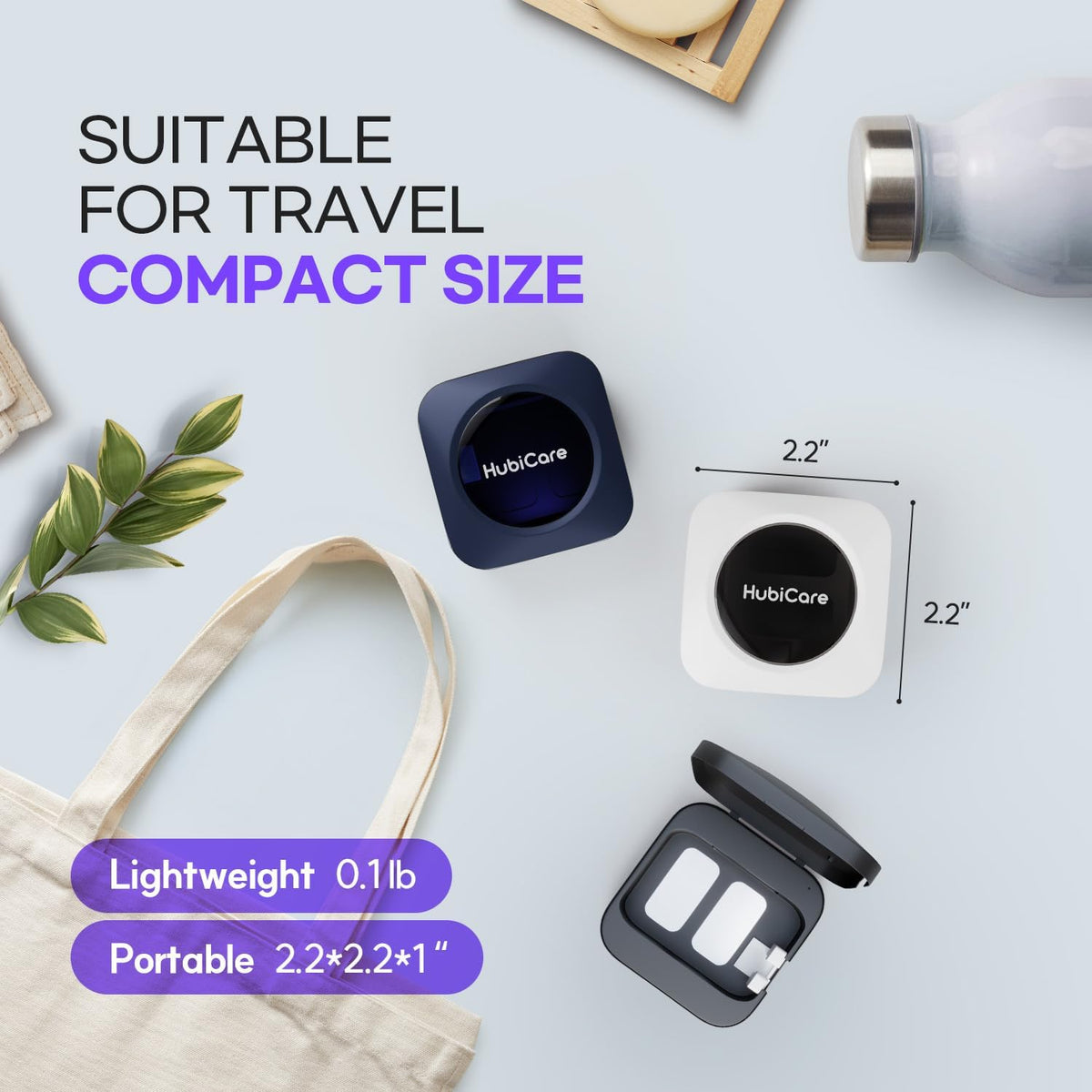 HubiCare Toothbrush Case Set, Toothbrush Covers with Holder, Rechargeable Travel Home Toothbrush