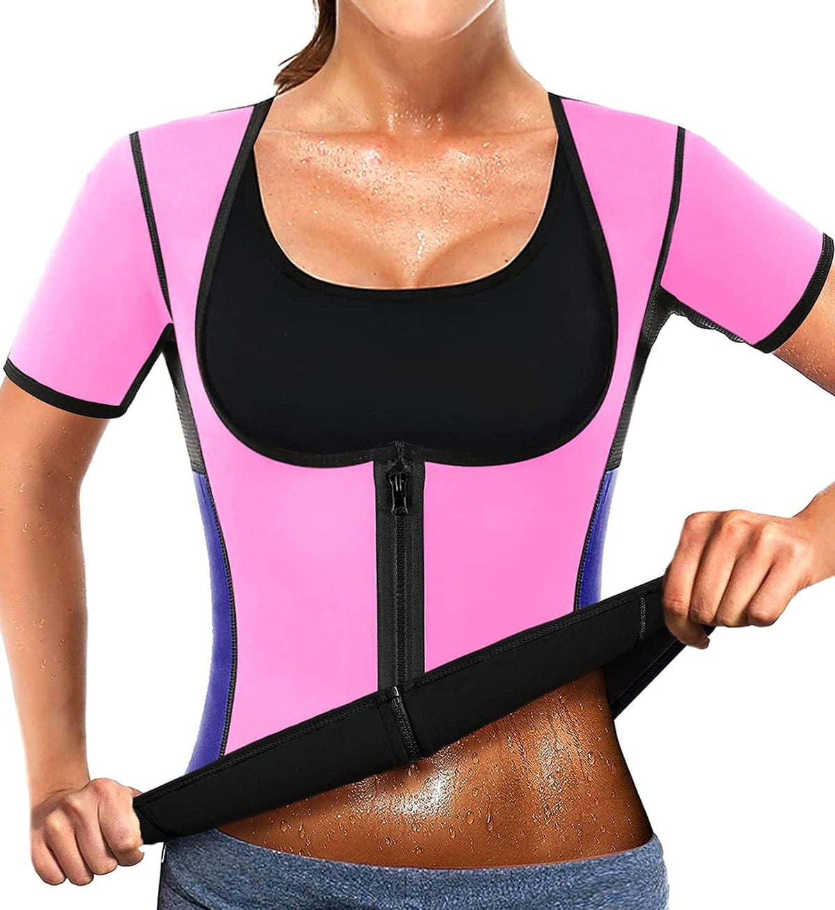 NonEcho Women Sauna Body Shaper Sweat Suit Sleeve Spa Cami Hot Neoprene Slimming Workout Vest Waist