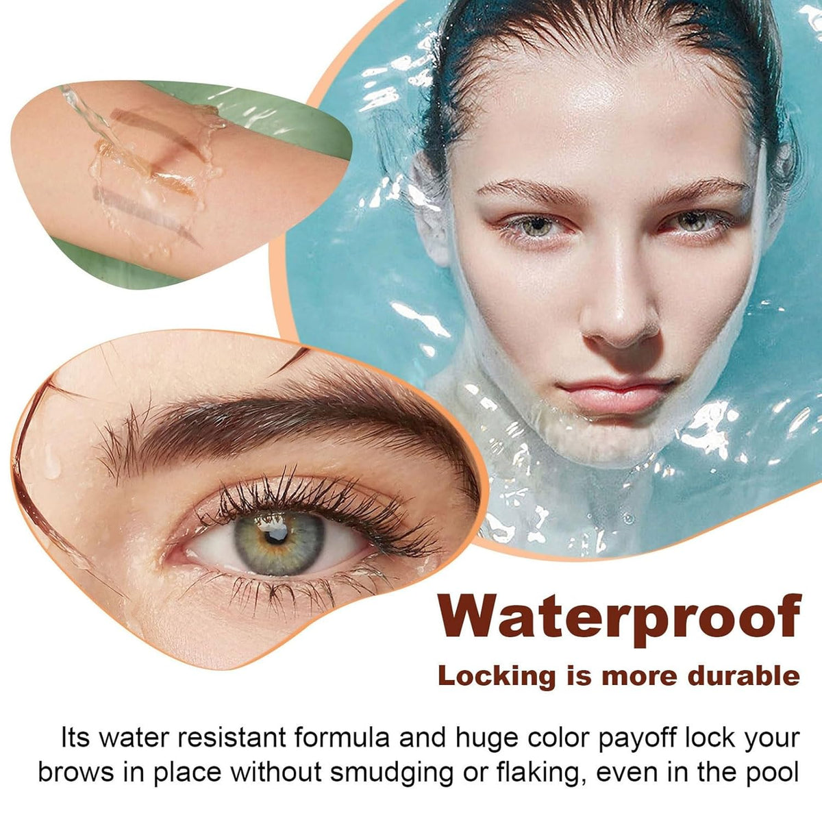 Tattoo Peel Off Eyebrow Gel Tint, Long Lasting Brow Tint, Transfer Proof and Waterproof Tint Peel