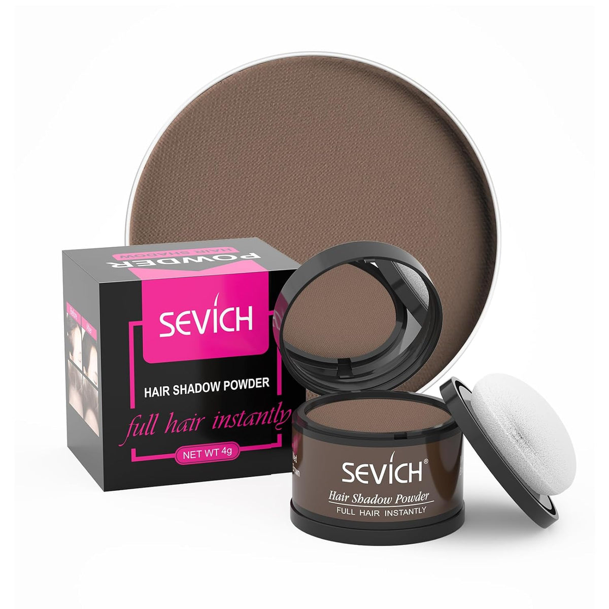 Sevich Hairline Powder，Instantly Conceals Hair Loss, Root Touch up Powder, Hair Shadow Toppers for