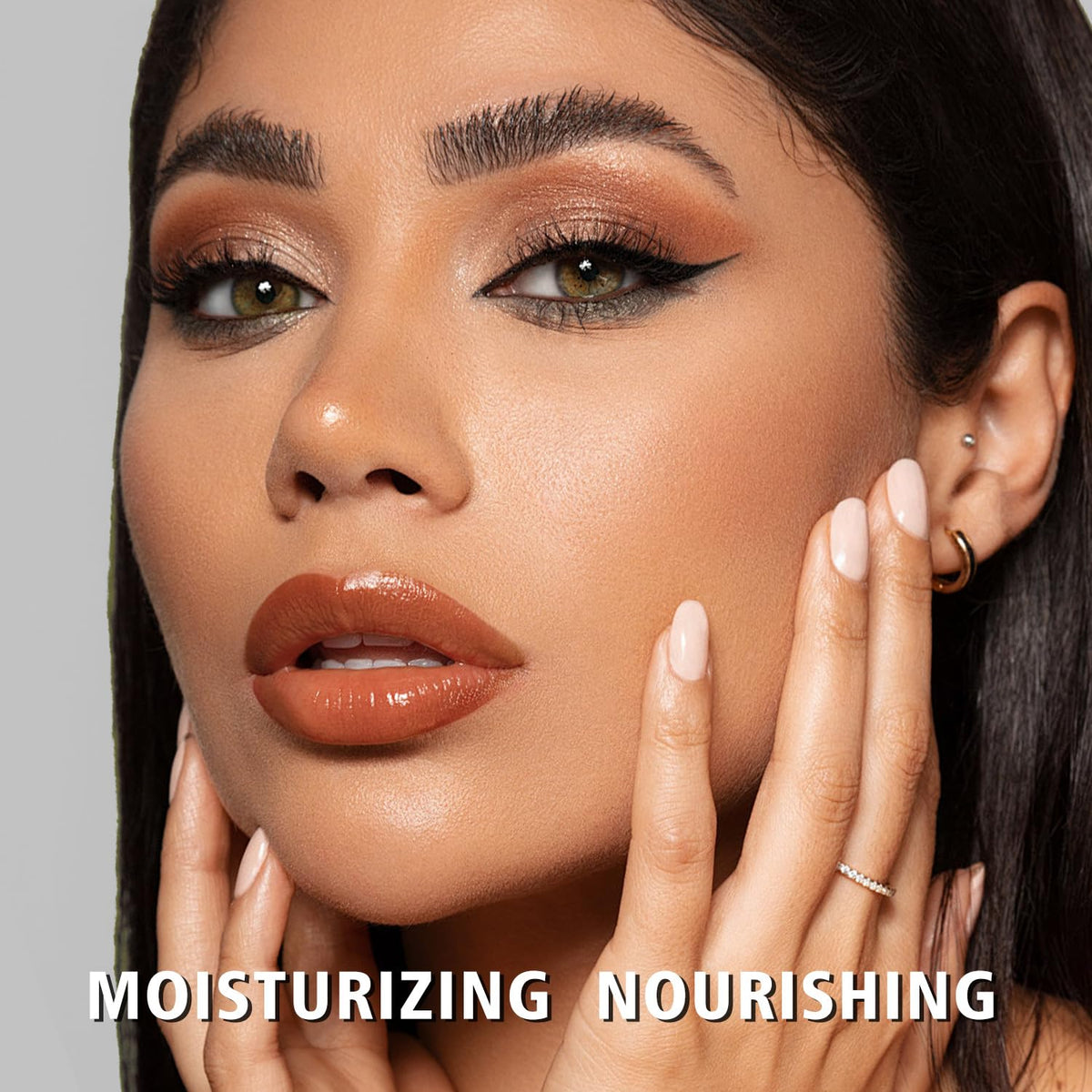 MAKI YIKA Moisture Light Brown Lipstick for Women Hydrate Lip Gloss for Dry Cracked Lips Weightless