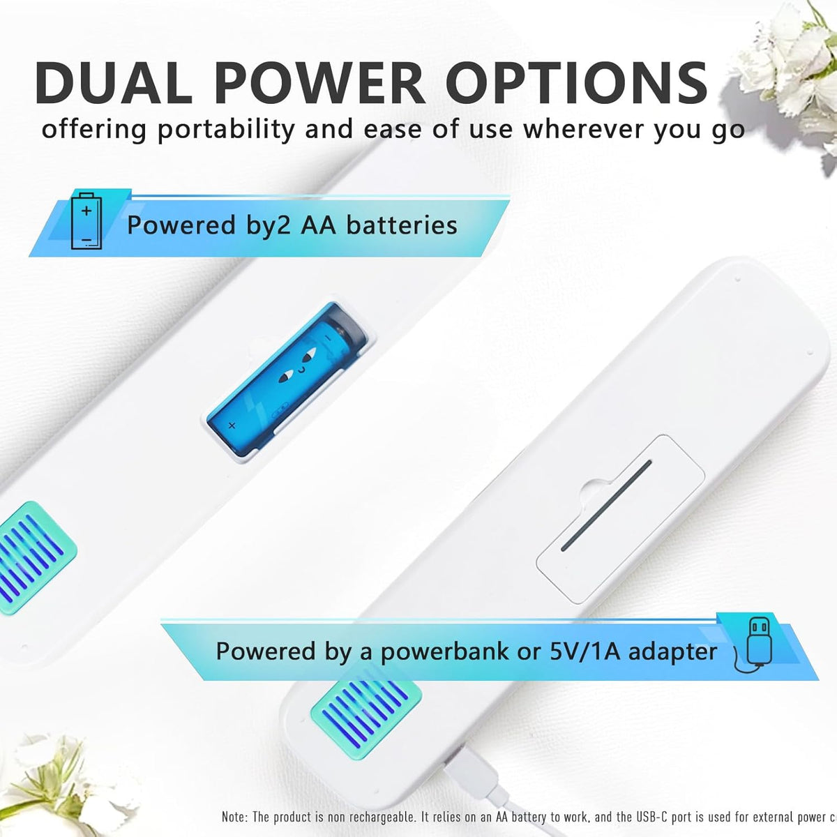 UV-C Toothbrush Sanitizer Case for Travel, Portable Sanitizer and Holder Universal Fits Electric