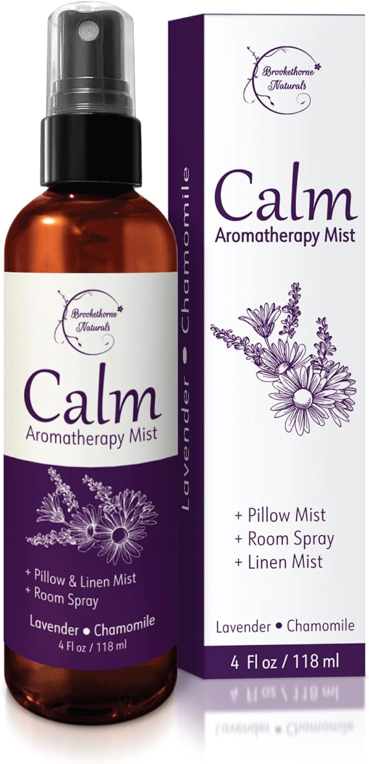 Calm Aromatherapy Mist with Lavender & Chamomile Essential Oil. Natural Sleep & Pillow Spray, Room