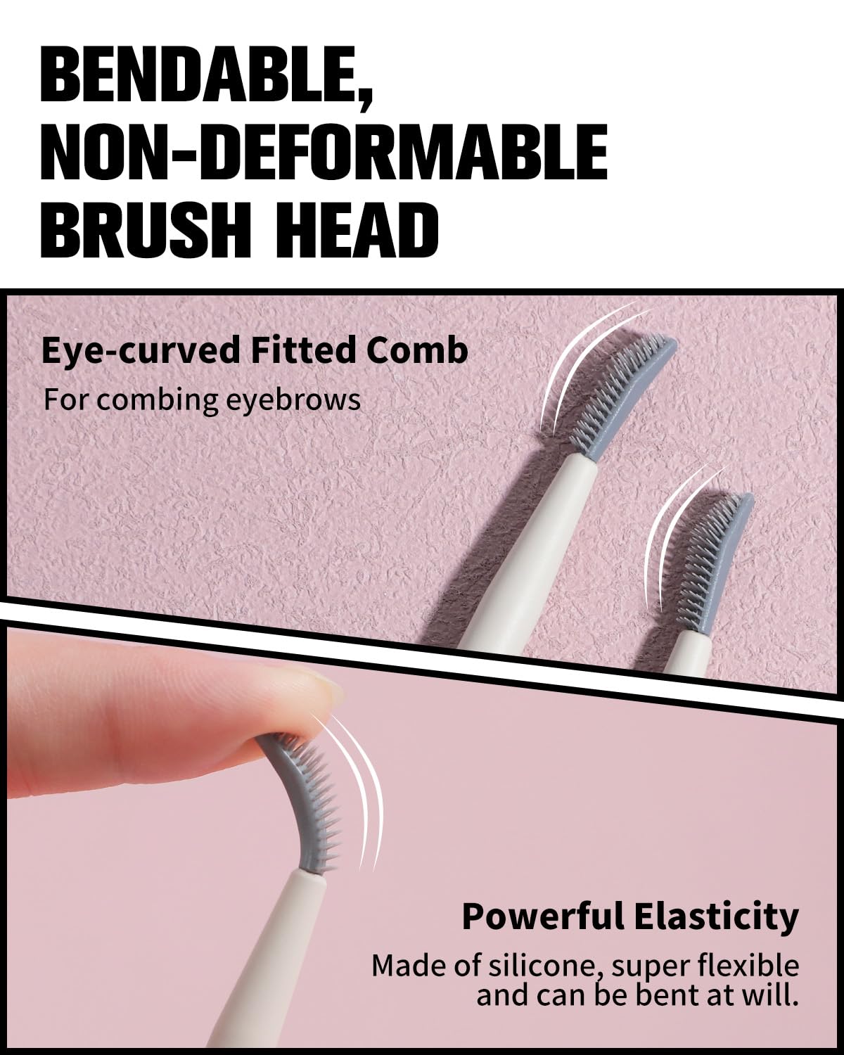 EIGSHOW Dual-Ended Precision Eyebrow Brush and Comb for Eyeliner Lining, Sculpting Brows