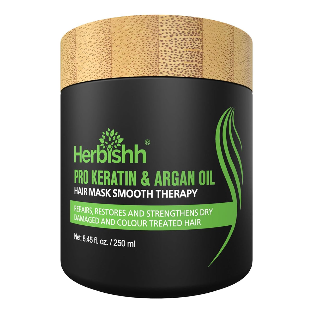 Herbishh Argan Hair Mask-Deep Conditioning & Hydration For Healthier Looking Hair for very Dry