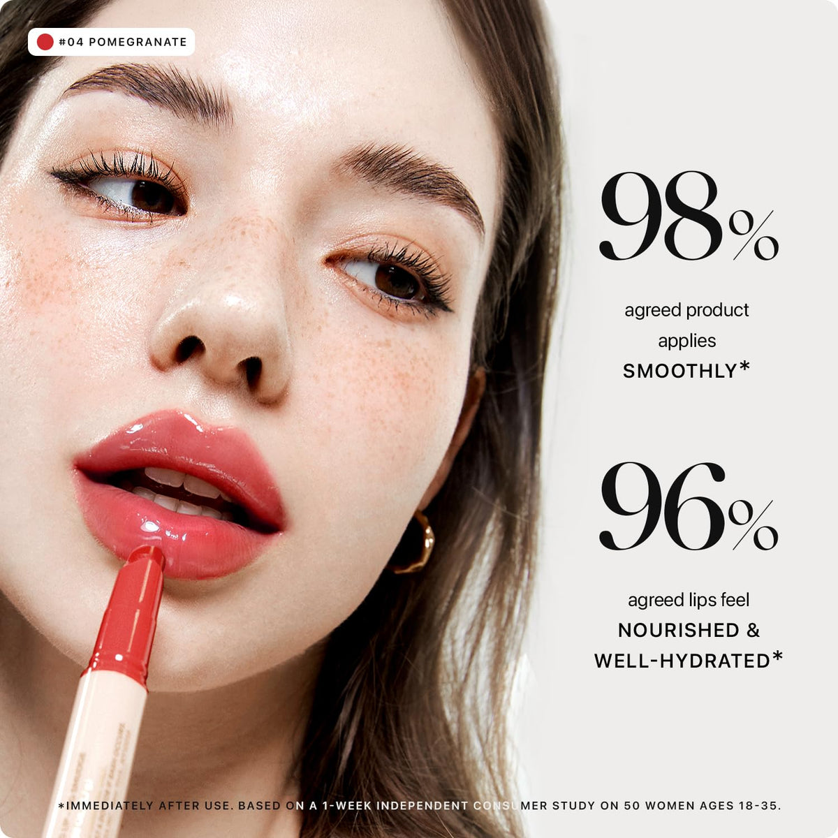 Nature Republic HONEY MELTING LIP (04 POMEGRANATE) SOFT LIP STICK, Hydrating Gloss, Moisturizing