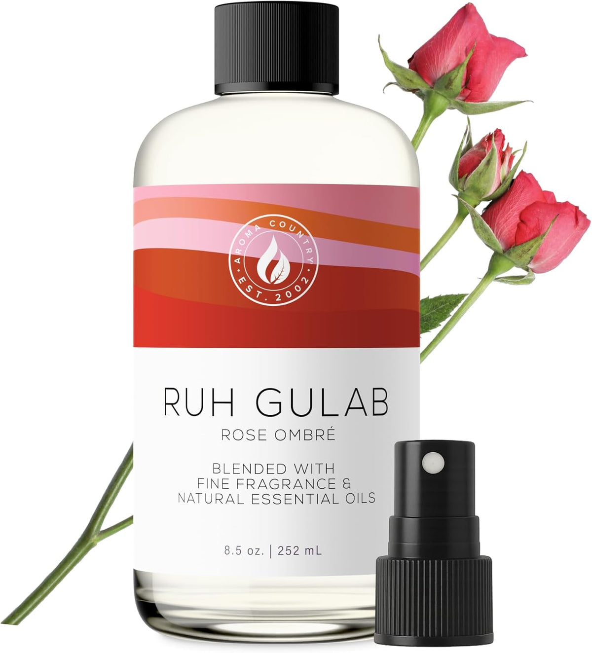 Aroma Country Ruh Gulab Diffuser Oil - Luxury Essential Oils for Diffuser Refill & Air Freshener