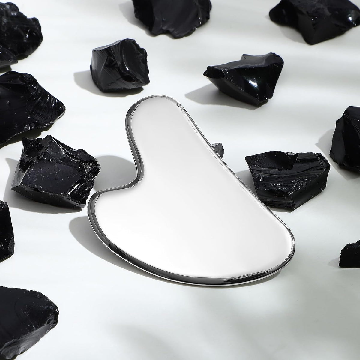 rosenice Gua Sha Facial Tools Stainless Steel Gua Sha for Face Skincare Massage Scraper for Body