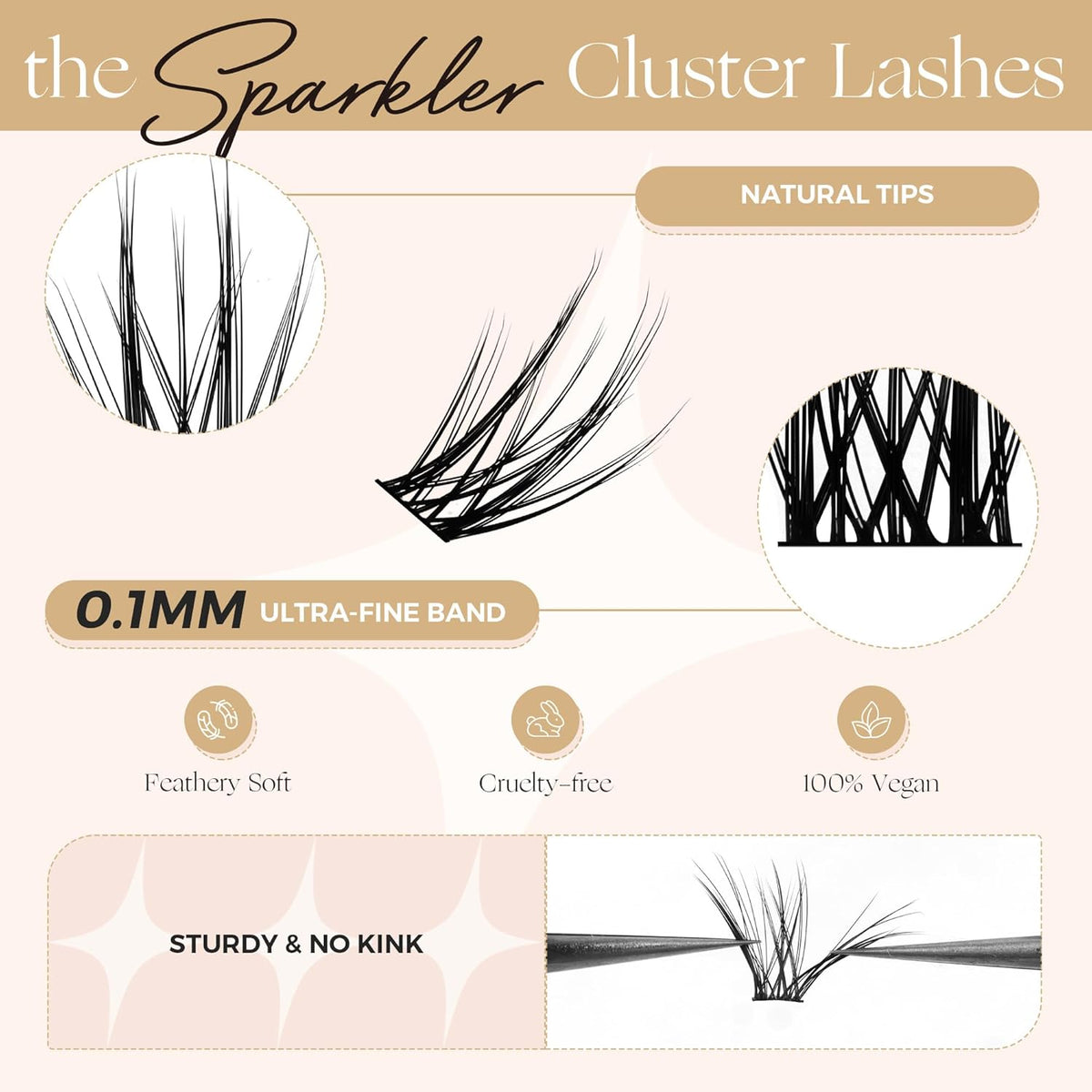 PopUp 168Pcs Cluster Lashes,8-16mm DIY Eyelash Extensions,Cluster Eyelashes for Self-application