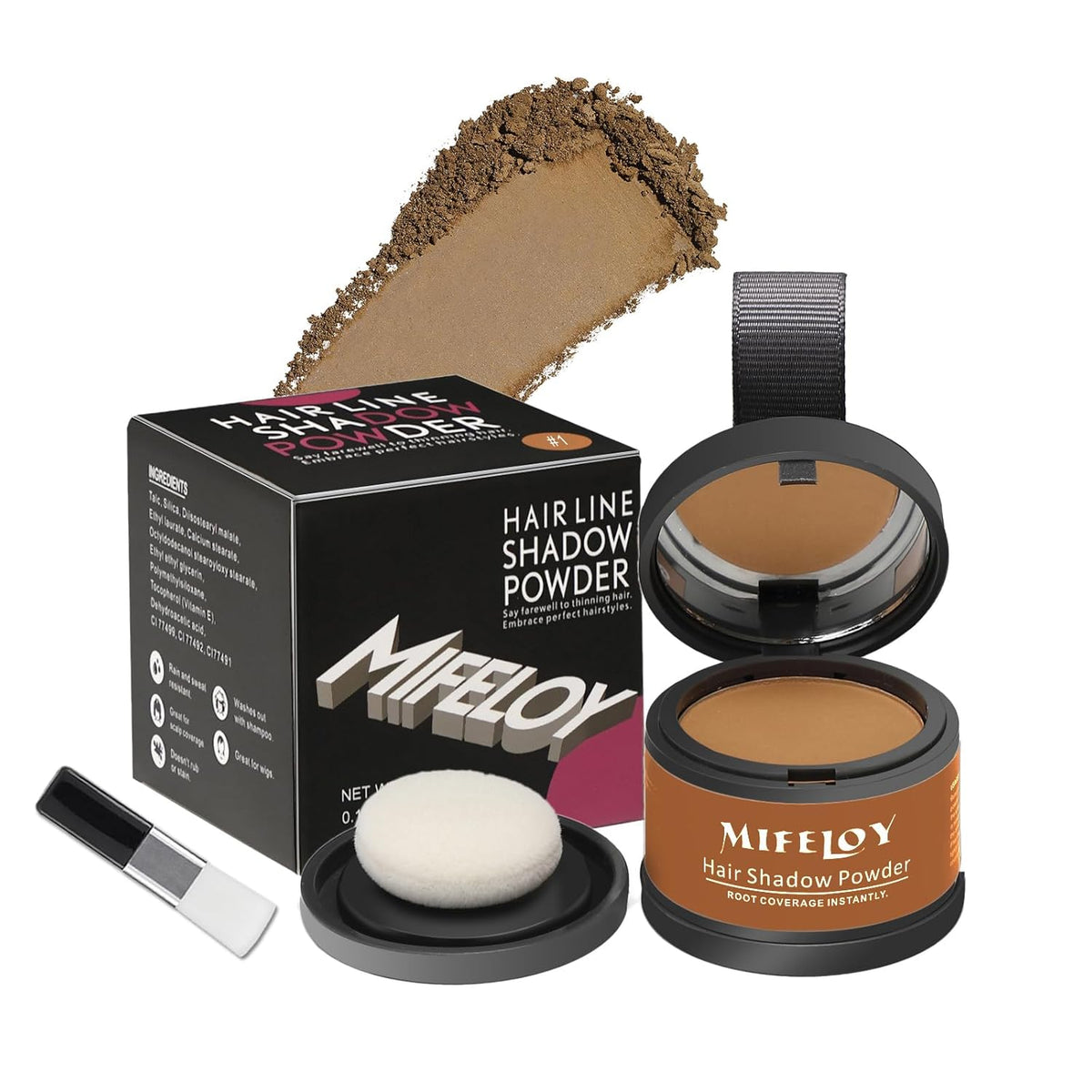 Root Touch Up Powder, Instantly Gray Hair Cover Up, Women Color Root Coverage Shadow Powder for