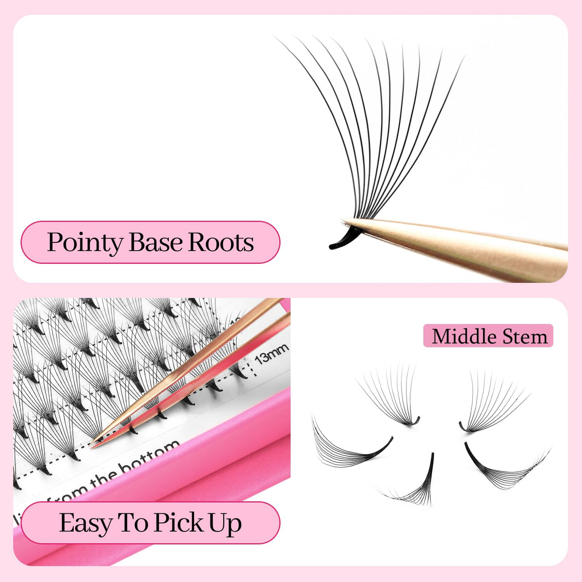 Premade Fans Eyelash Extensions 10D Volume Lash Extensions 0.07 Thickness Eyelash Extension D Curl
