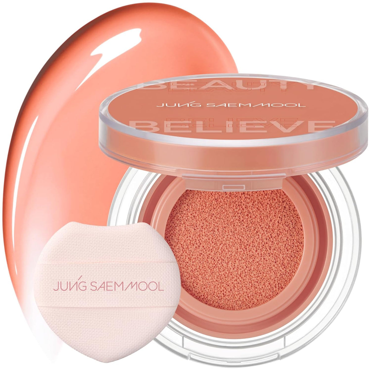 JUNGSAEMMOOL Artist Cushion Blush (Dewy Coral) | Easy to Blend, Lightweight, Hydrating Korean