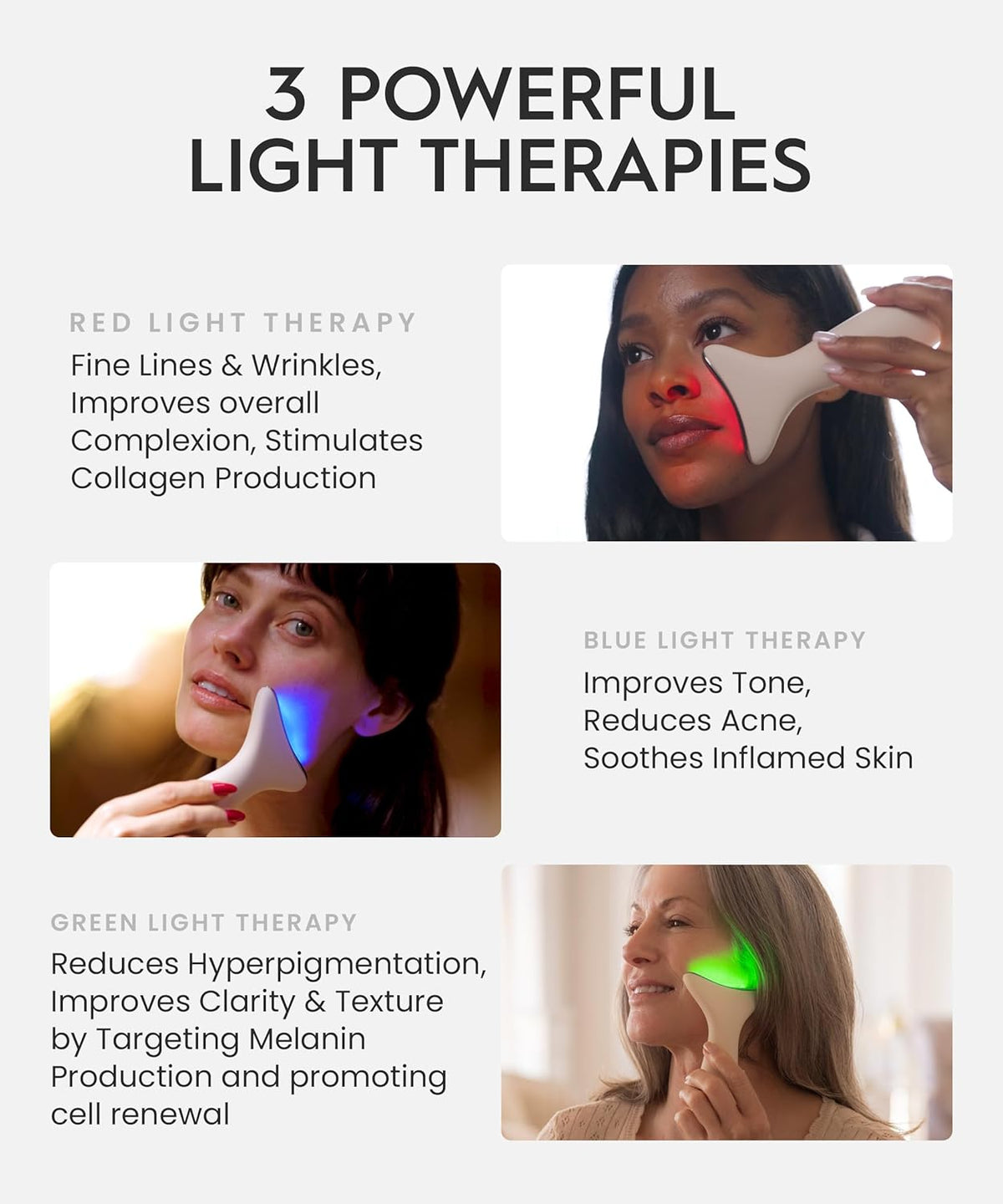 REVO Genie | Face & Neck Beauty Massager with Ultra Powerful LEDs for Wrinkles, Fine Lines, Puffy