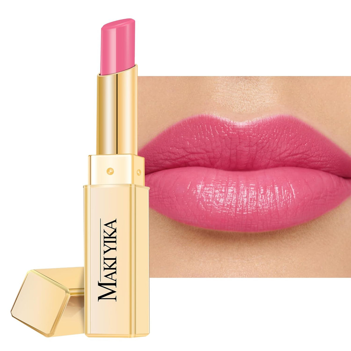 MAKI YIKA Moisture Pink Lipstick for Women Hydrate Lip Balm for Dry Cracked Lips Weightless Glossy
