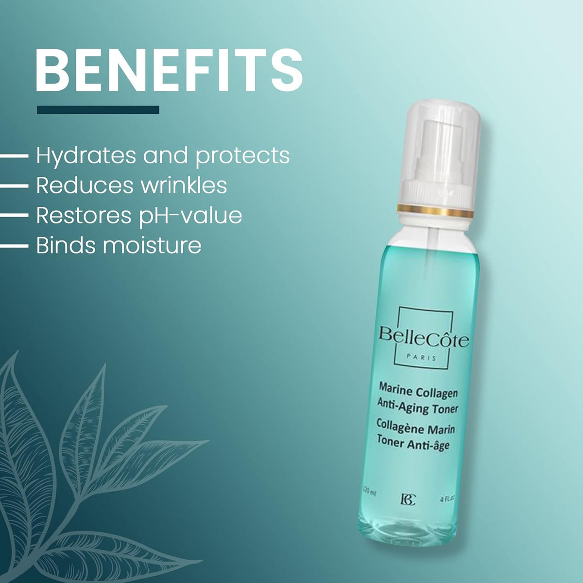 Marine Collagen Anti Aging Toner - Face Mist Hydrating Spray with Peptides, Unisex Skin Care Facial