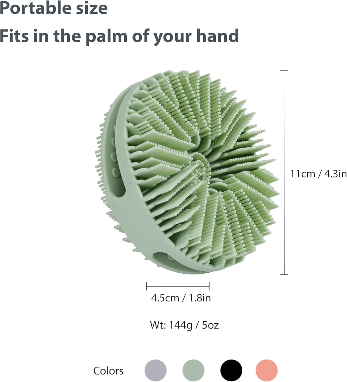 2 PC Silicone Exfoliating Body Scrubber, Silicone Body Shampoo Brush, Soft Silicone Loofah for