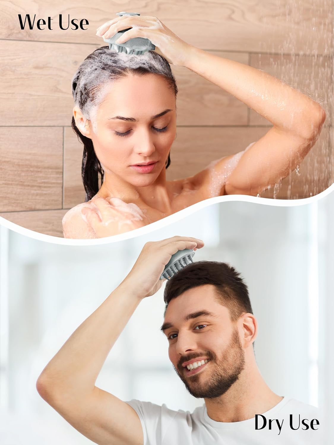 HEETA Hair Scalp Massager for Hair Growth, Shampoo Brush, Scalp Scrubber Exfoliator with Soft