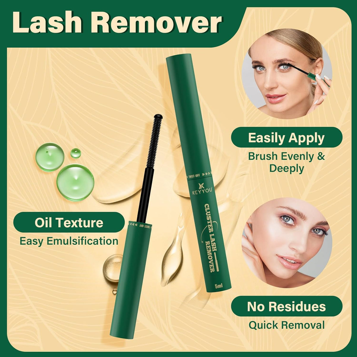 KEYYOU Lash Clusters Kit 182pcs Thick Volume Lash clusters 200D D Curl Wispy Easy to Apply with