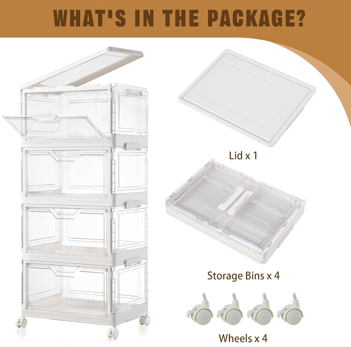 Collapsible Plastic Storage Bins with WheelsClear Stackable Storage Bins with Lid Stackable Storage