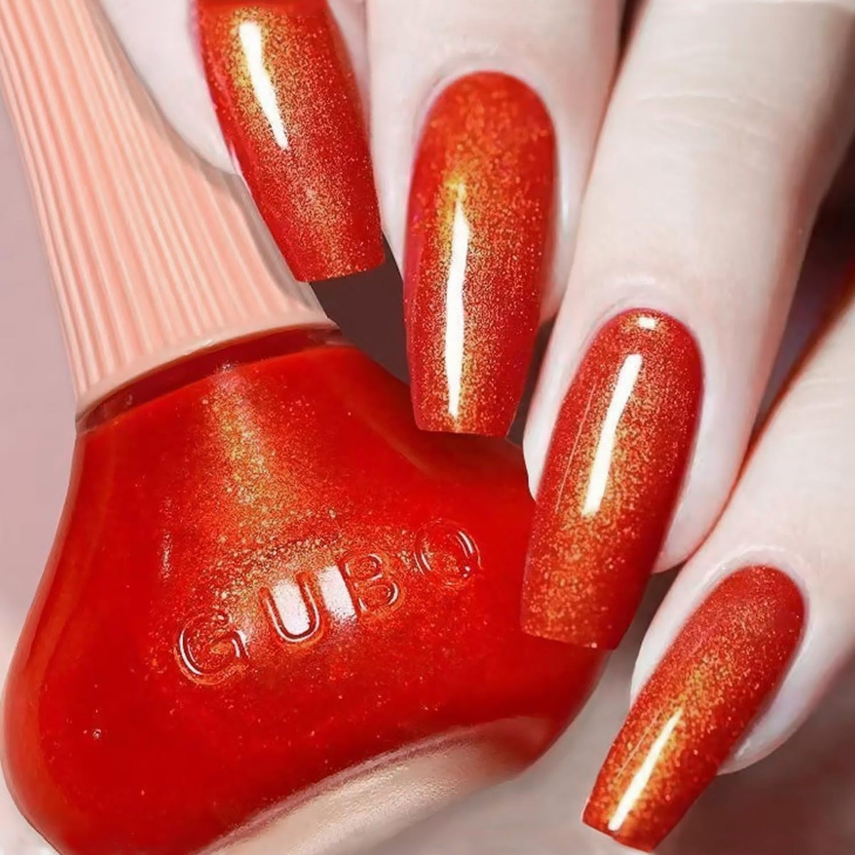 Major Dijit Quick Dry Nail Polish Gold Red Summer Nail Lacquer for Nail Art Regular Nail Polish