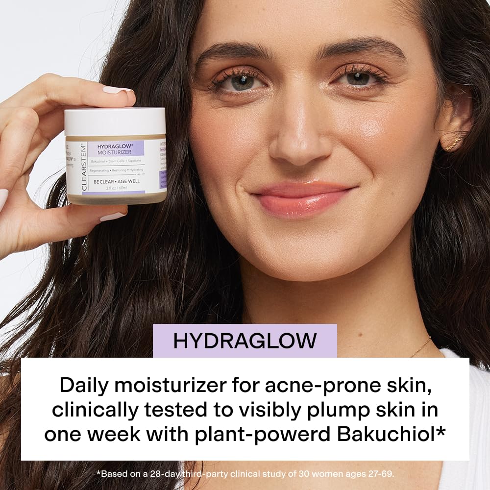 CLEARSTEM - HYDRAGLOW Stem Cell Moisturizer - Bakuchiol + Squalene - Youthful Skin Face Moisturizer