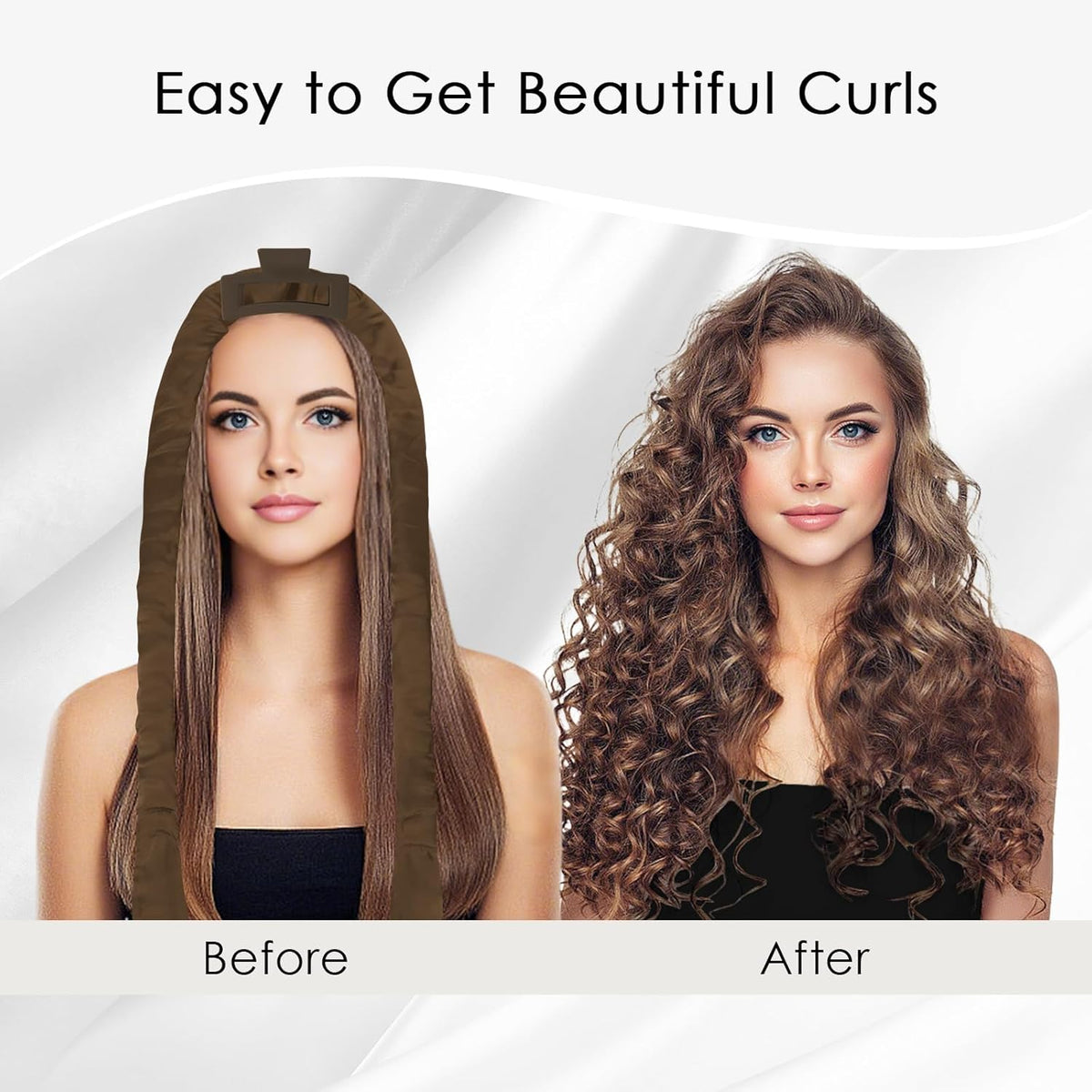 weiwei Satin Heatless Curlers Hair Curler, No Heat Curls Overnight Hair Curlers to Sleep In