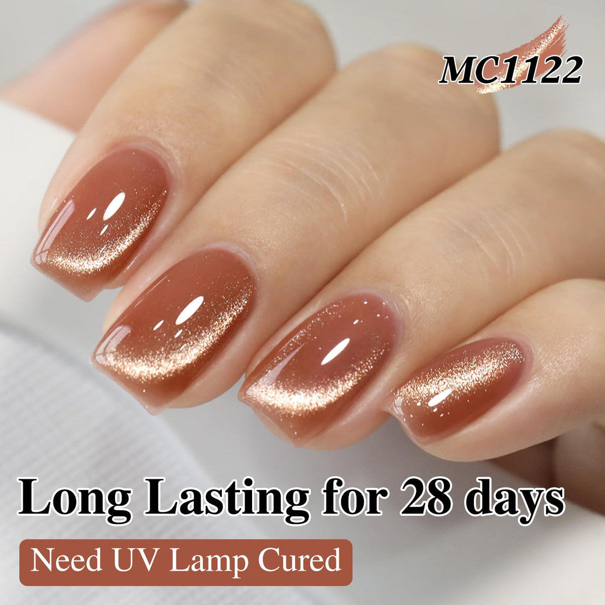 Double Rhythm 15ML Ice Glass Cat Eye Gel Polish with Magnet Holographic Glitter Shimmer Translucent