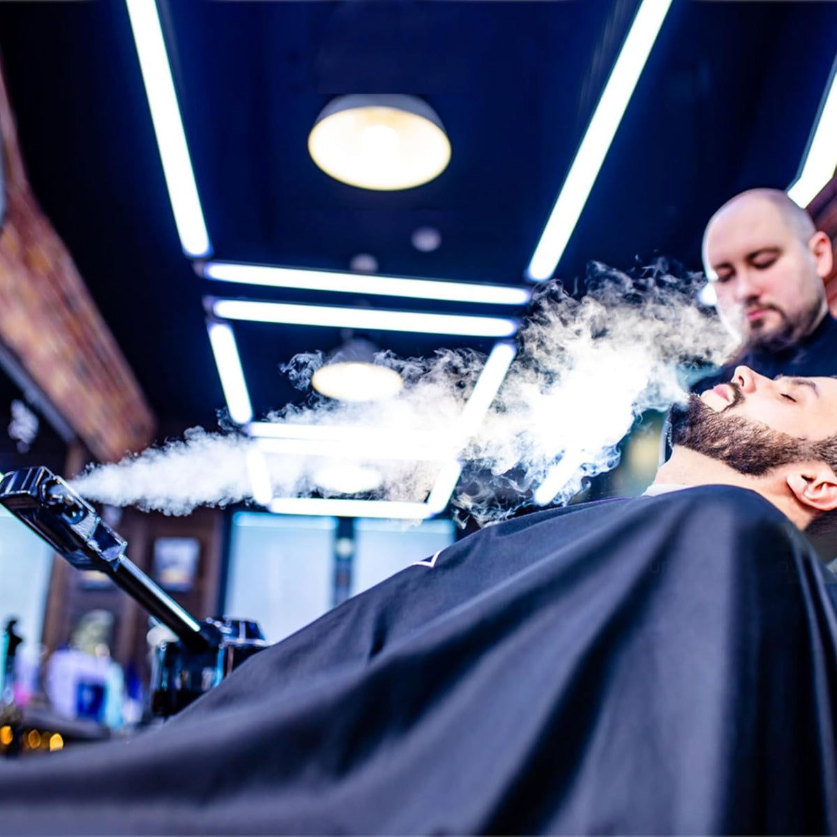 Artist hand Black Facial Steamer Professional Barber Face Steamer for Shaving & Skin Care for