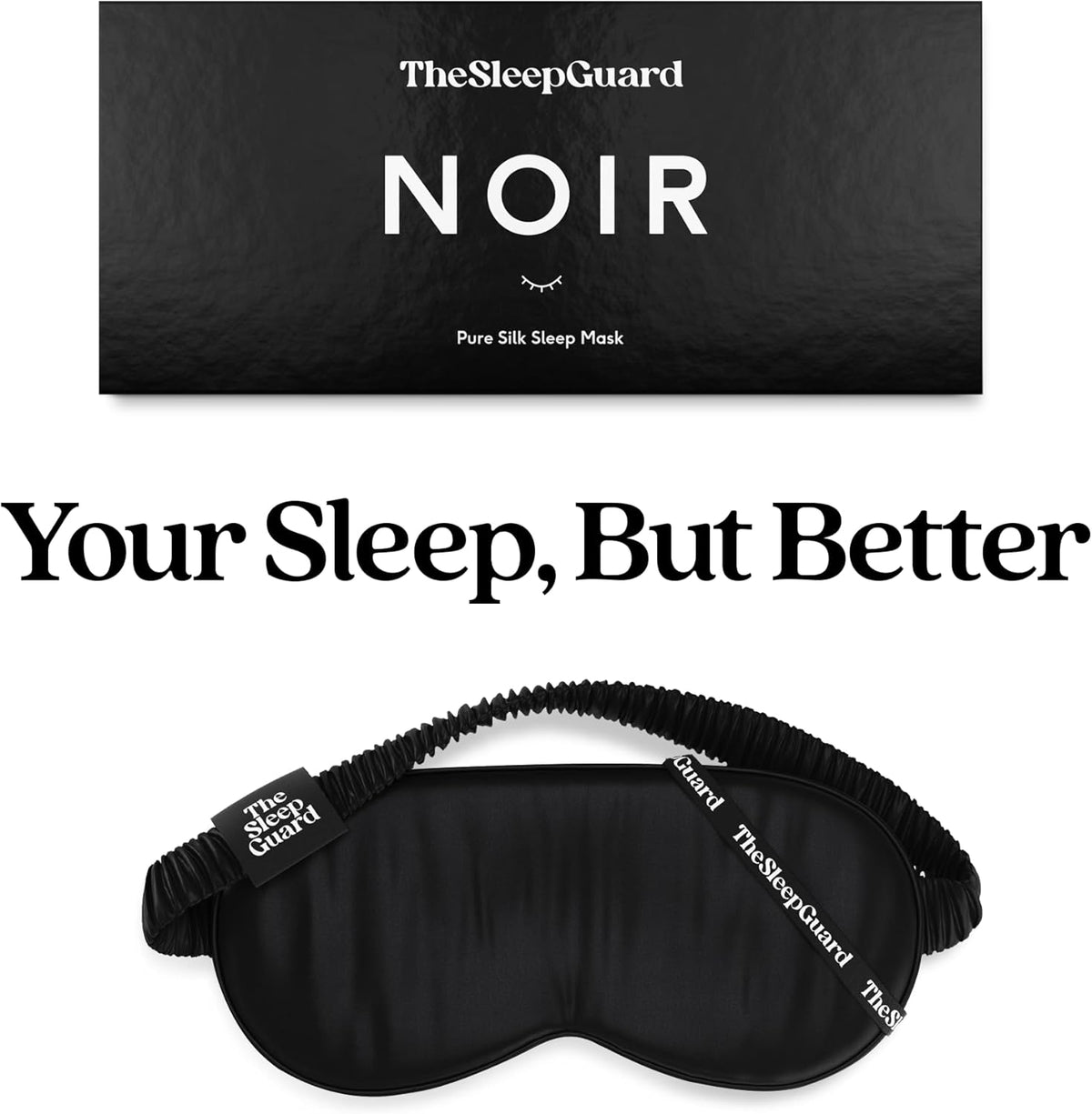 Pure Silk Sleep Mask [100% 6A Mulberry Silk, 22 Momme] Light Blocking Travel Essentials. Eye Masks