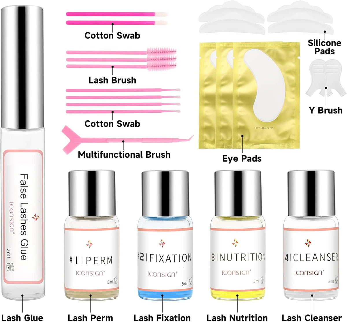 Lash Lift Kit, Eyelash Perm Kit, Professional Eyelash Curling Lash Extension Set, Glue Upgraded
