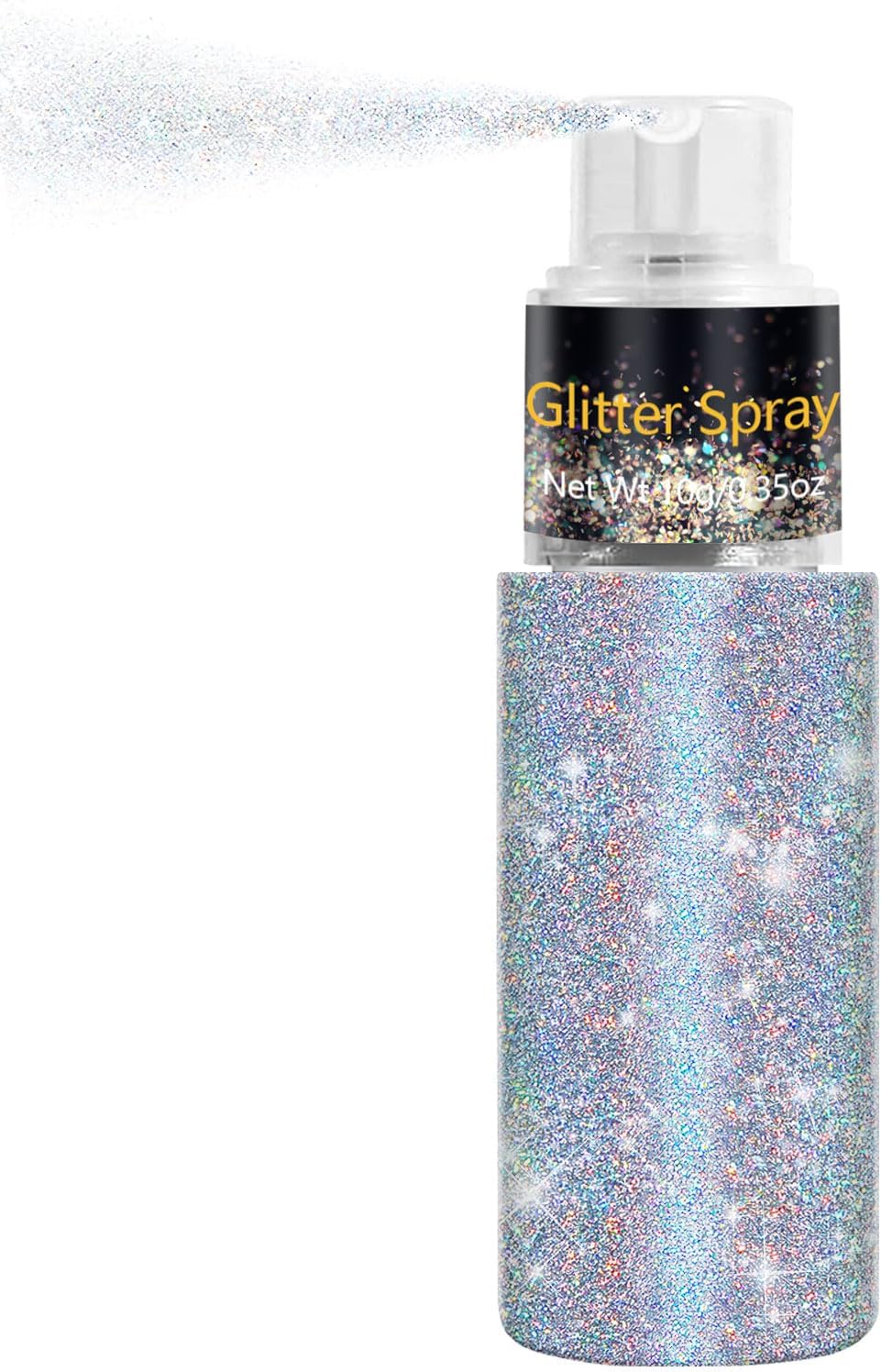 Hair and Body Glitter Spray, Holographic Glitter Highlighter Powder, Face Body Clothes Shiny