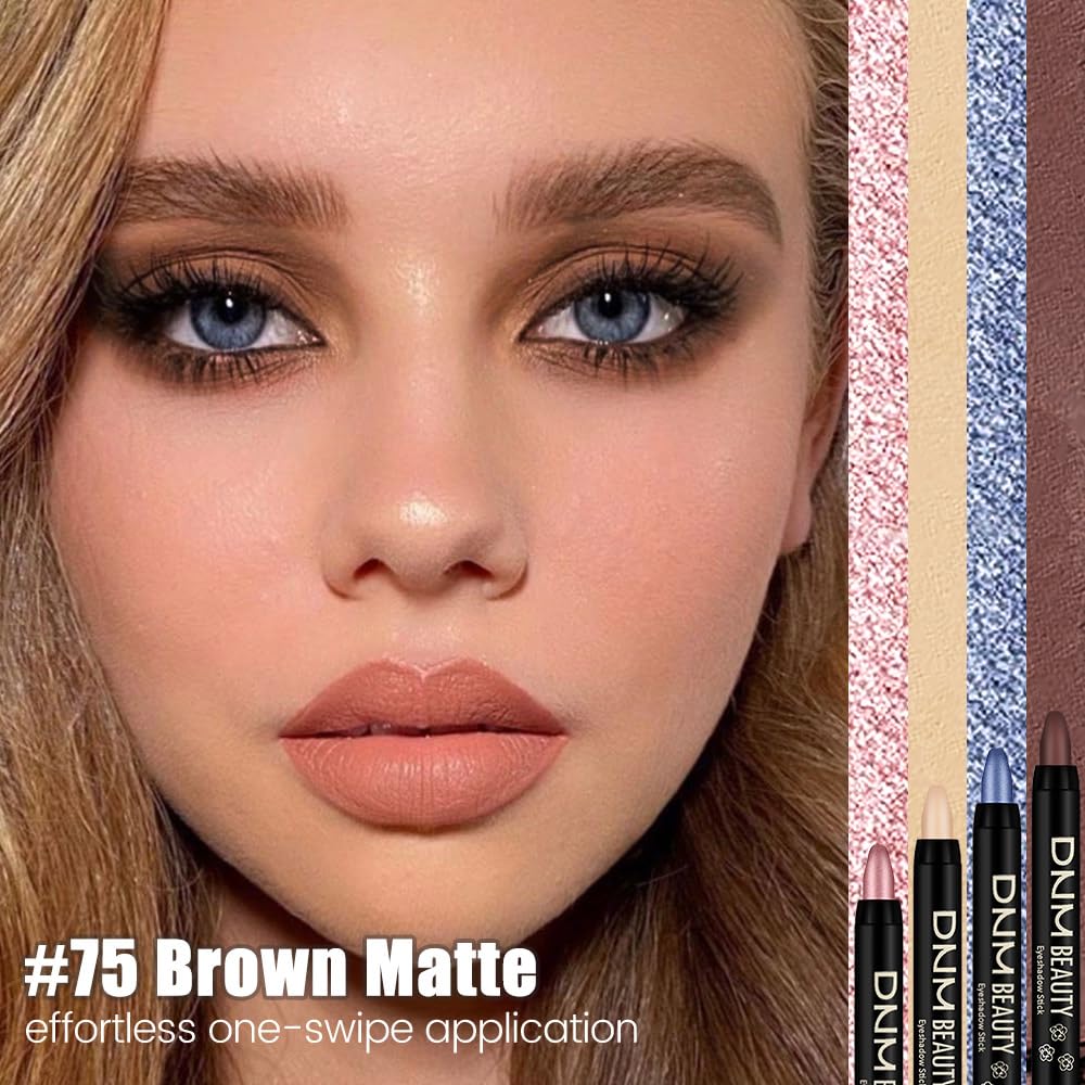 Kaely Cream Eye Shadow Sticks, Brown Matte Eyeliner Pencil Eyeshadow Palette Makeup, Eye