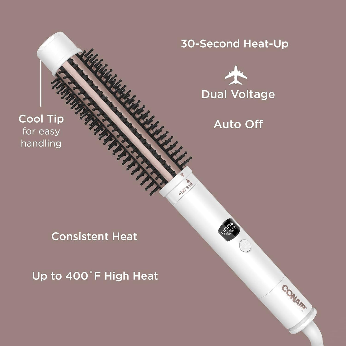 Conair Double Ceramic Multi-Attachment Hair Styler, 5-in-1 Curling Wand Set to Create Curls, Waves