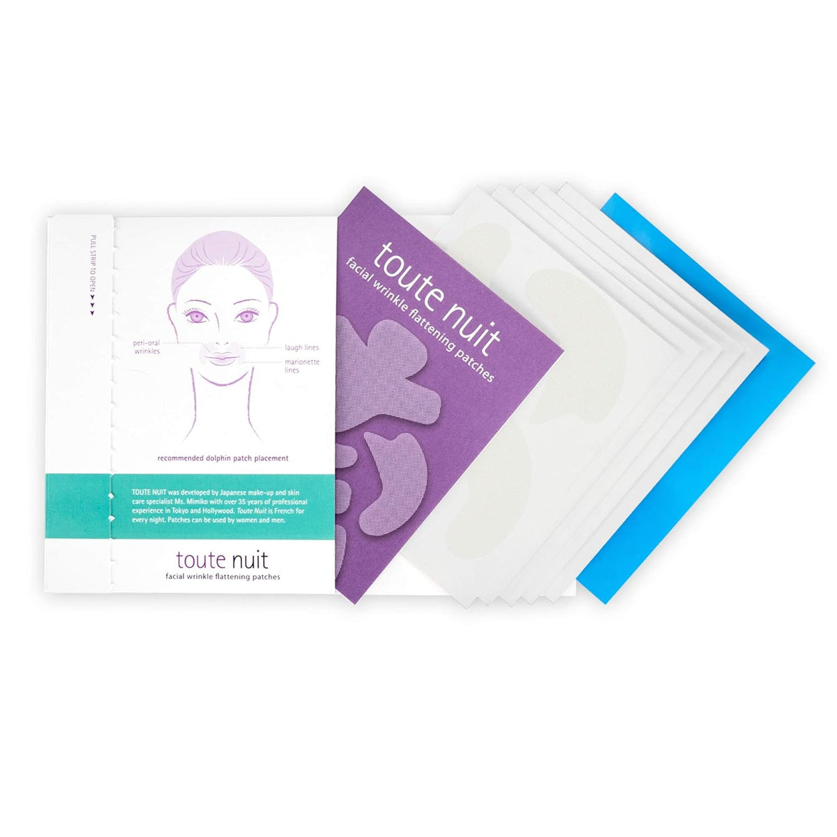Toute Nuit Wrinkle Patches – Dolphin – Face Tape for Around the Mouth – Hypoallergenic Anti Wrinkle