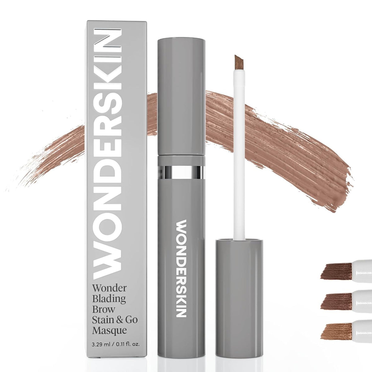 Wonderskin Wonder Blading Brow Stain & Go Masque - Long Lasting Eye Brow Tint, Transfer Proof and