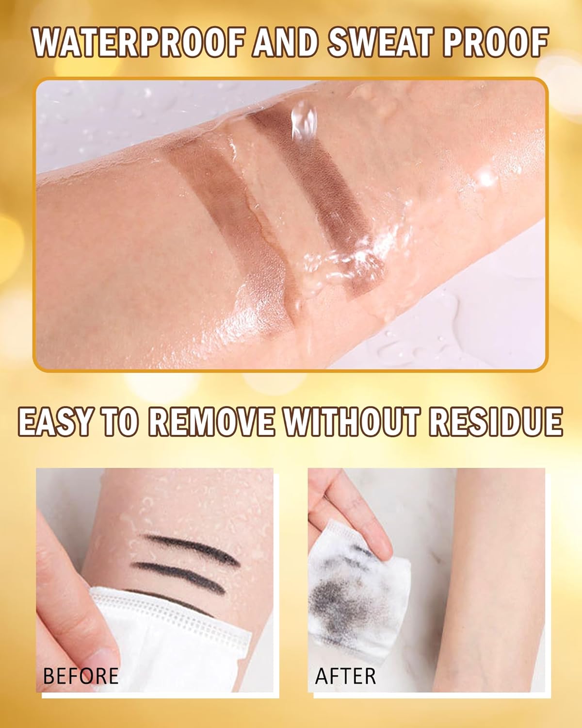 Eyebrow Powder Kit-2 Colors Eye Brow Tinting Powder Palette Long-Lasting Waterproof, Light Dark