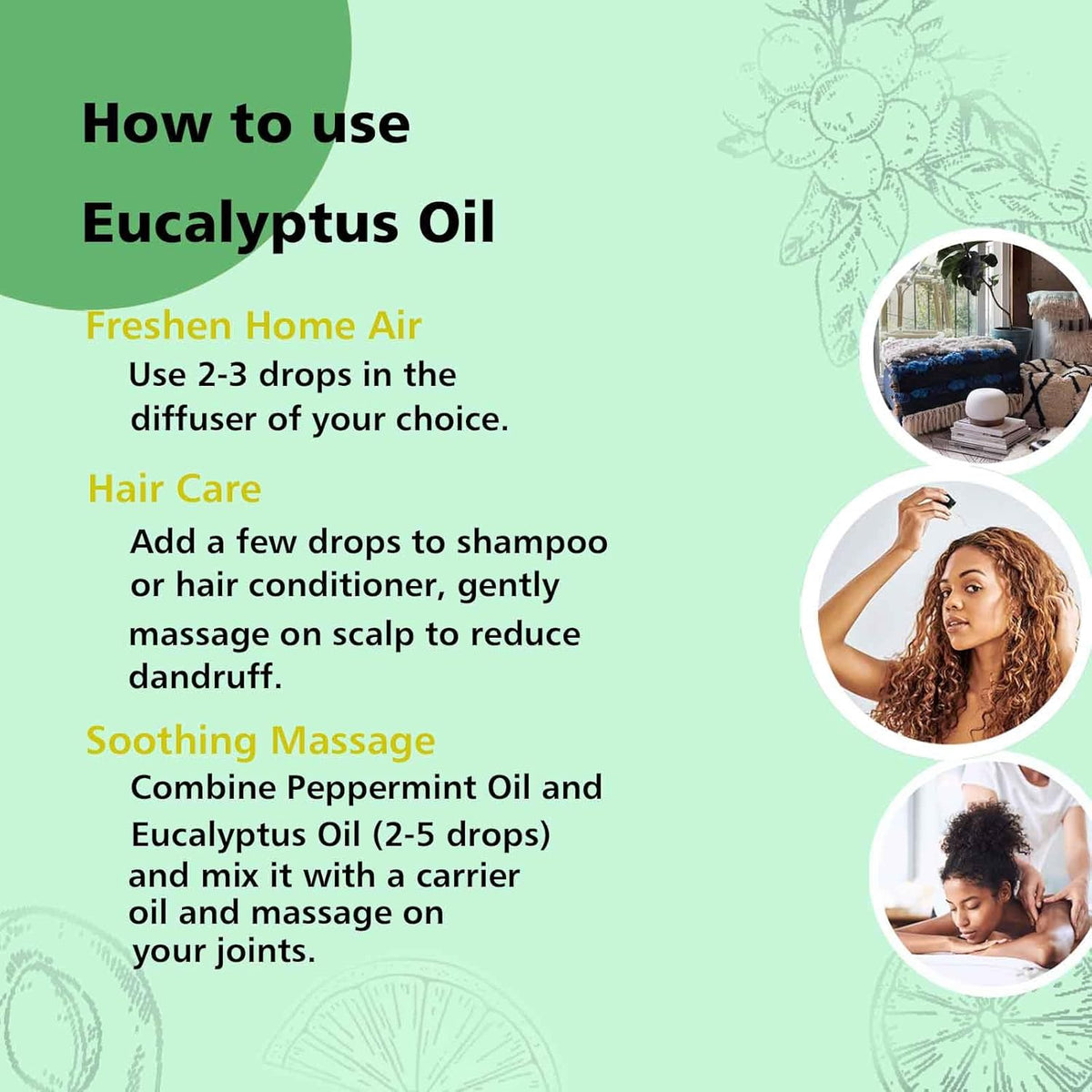 Eucalyptus Essential Oil 1 Oz, 100% Pure Natural Eucalyptus Oil, Aromatherapy Essential Oils for