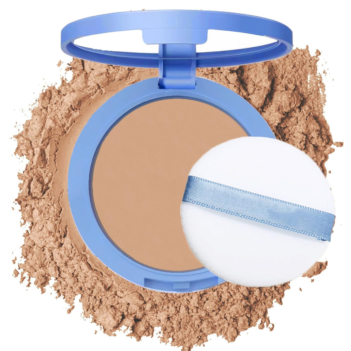 Oil Control Face Pressed Powder,Matte Smooth Flawless Setting Powder Makeup,Waterproof Long Lasting