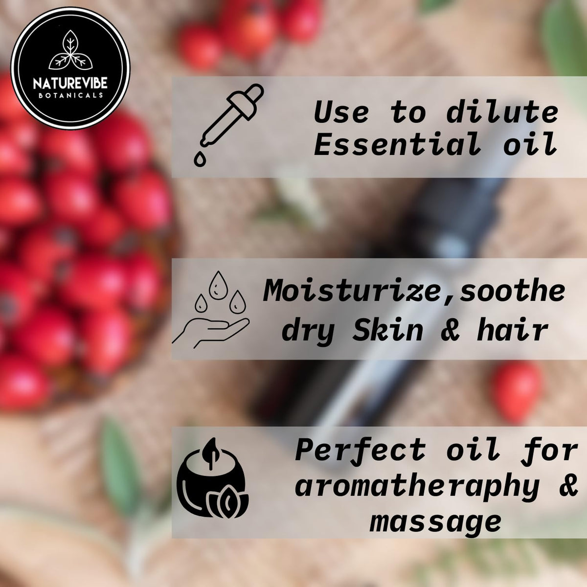 Naturevibe Botanicals Rosehip Oil 32 Ounces | 100% Pure and Natural | Great for Skin Care and Hair