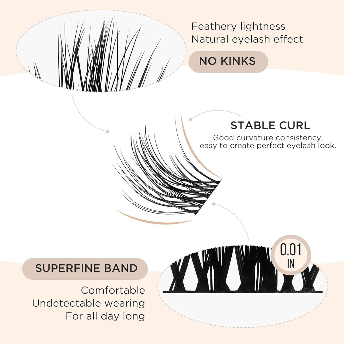 PopUp Lash Clusters 144 Pcs Cluster Lashes DIY Cluster Eyelash Extensions Mega Volume Reusable