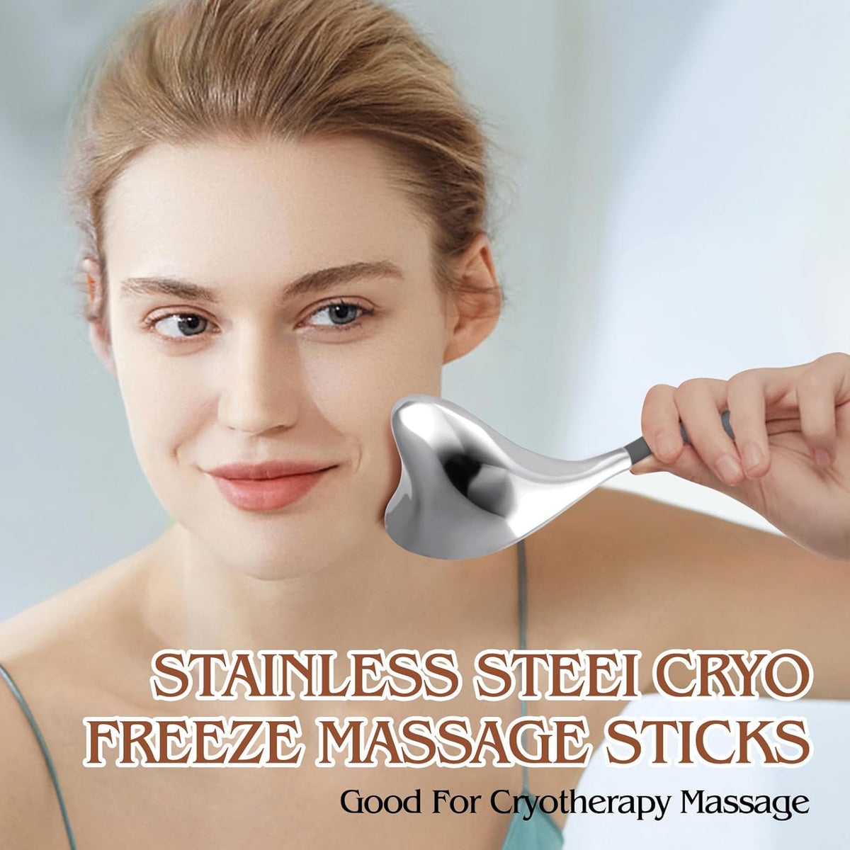Running man Cryo Sticks-Gua Sha and Massage 2-in-1, Ice Globes for Face-Wrinkle Reduction & Dark
