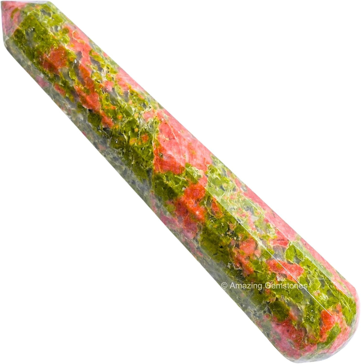Amazing Gemstone Unakite Crystal Wand Massage Stick - Pelvic Wand Gua Sha for Adults - Crystals and