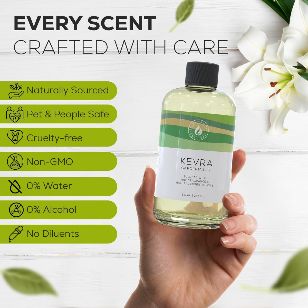 Aroma Country Kevra Diffuser Oil - Luxury Essential Oils for Diffuser Refill & Air Freshener Room
