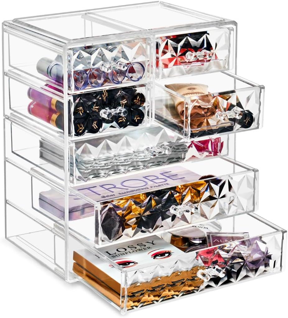 Sorbus Acrylic Makeup Organizer - Organization and Storage Case for Cosmetics Make Up & Jewelry