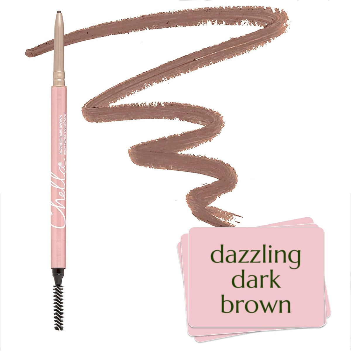 Chella Eyebrow Pencil – Easy-to-Use Brow Definer for Shaping, Filling & Blending – Long-Wear Dark