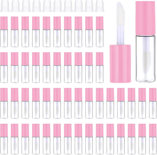100 Pcs Mini Lip Gloss Tubes, Refillable Lip Balm Bottle Transparent Empty Containers Travel
