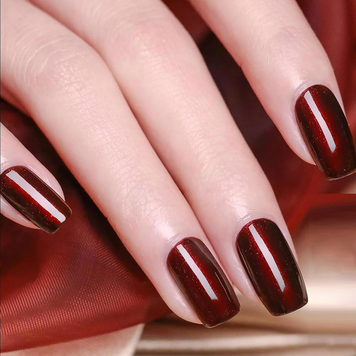 Major Dijit Quick Dry Nail Polish Pearl Wine Red Summer Nail Lacquer for Nail Art Regular Nail