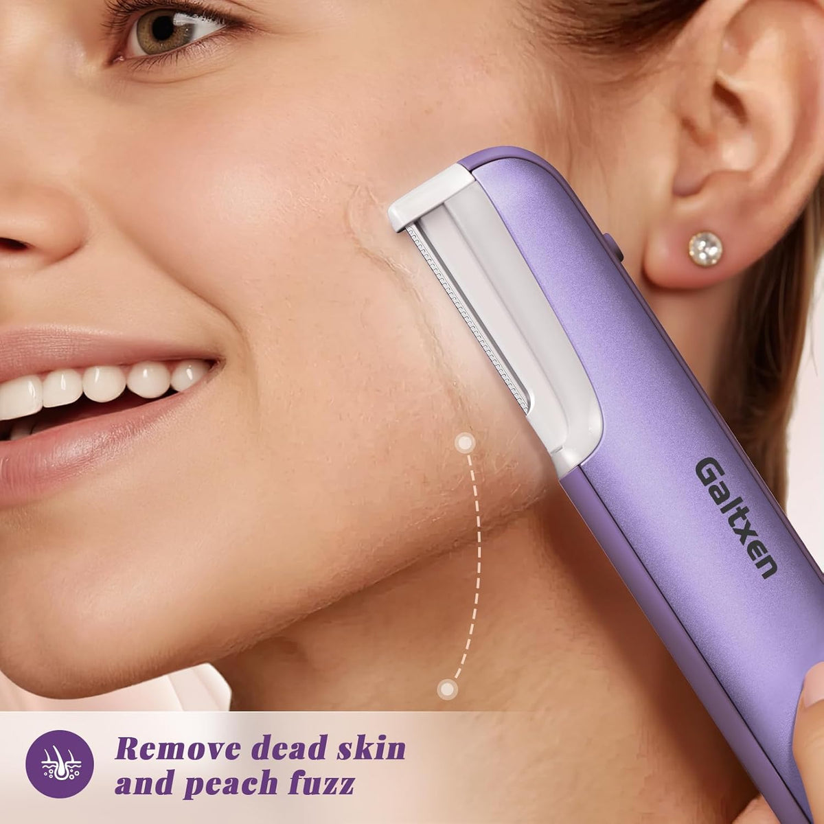 Dermaplaning Tool for Women - Facial Exfoliation & Peach Fuzz Hair Removal with Rechargeable Sonic