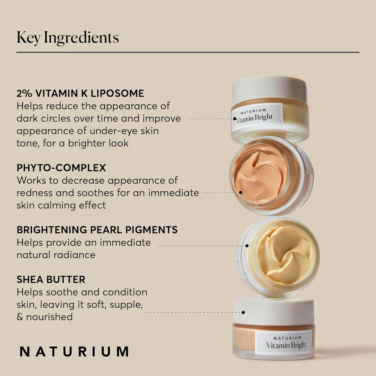 Naturium Vitamin Bright Illuminating Eye Cream, Under Eye Repair Cream for Dark Circles, with