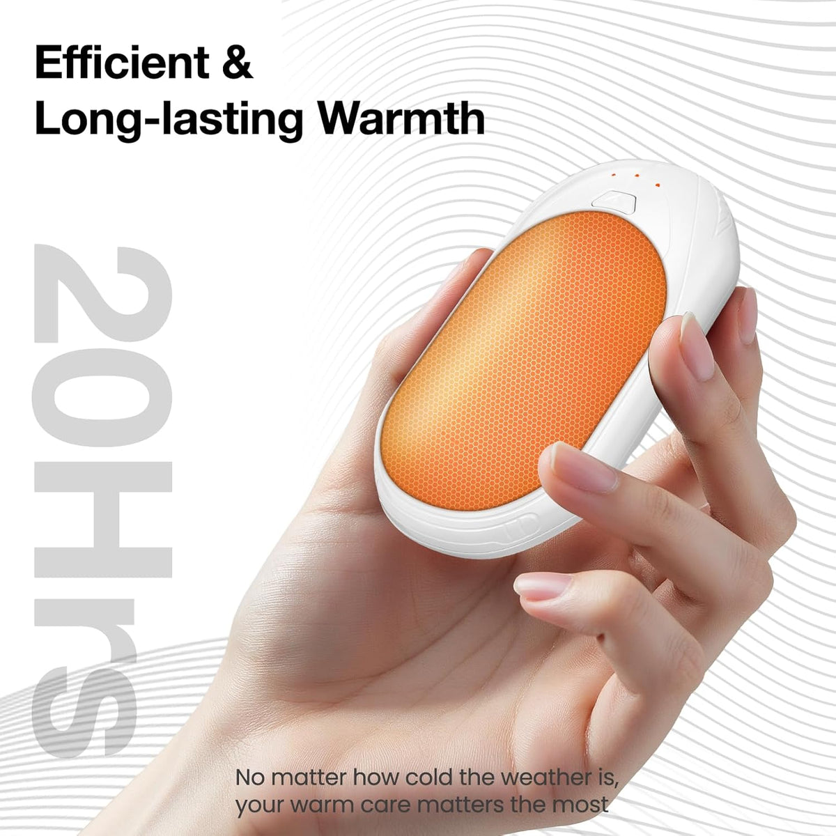 AI Hand Warmers Rechargeable 2 Pack, AI Smart Chips Electric Hand Warmers, 20Hrs Long Safe Heat